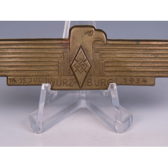 HJ Treffen Würzburg 1934 Teilnehmerabzeichen 75 mm. Espenlaub militaria