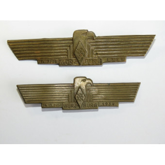 HJ Treffen Würzburg 1934 Teilnehmerabzeichen 75 mm. Espenlaub militaria