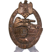 Panzer Assault Badge in bronze, Steinhauer & Lück, type 1.4.9
