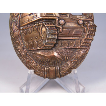 Panzer Assault Badge in bronze, Steinhauer & Lück, type 1.4.9. Espenlaub militaria