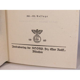 Mein Kampf wedding edition, gift copy with Ahaus i.W town stamp. Espenlaub militaria