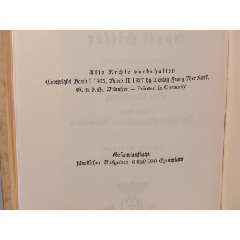 Mein Kampf wedding edition, gift copy with Ahaus i.W town stamp. Espenlaub militaria