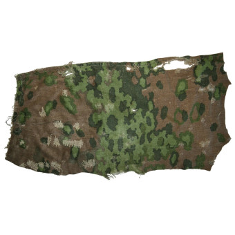 Waffen-SS camouflage fabric fragment, drill cloth, Eichenlaubmuster. Espenlaub militaria
