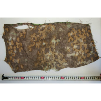 Waffen-SS camouflage fabric fragment, drill cloth, Eichenlaubmuster. Espenlaub militaria