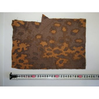Waffen-SS camouflage fragment, Eichenlaubmuster, late-war issue. Espenlaub militaria
