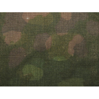 Waffen-SS camouflage fragment, Platanenmuster with Oak Leaf overprint. Espenlaub militaria