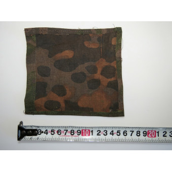 Waffen-SS camouflage fragment, Platanenmuster with Oak Leaf overprint. Espenlaub militaria