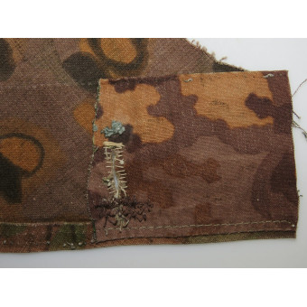 Фрагмент ткани Waffen-SS Eichenlaubmuster с петлями, край плащ-палатки. Espenlaub militaria