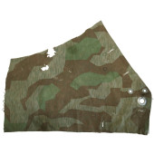 Wehrmacht camouflage fabric fragment, Splittertarn, with maker's stamp