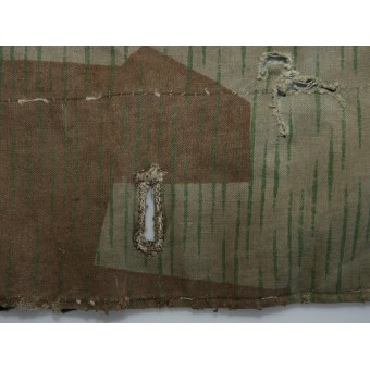 Wehrmacht camouflage fabric fragment, Splittertarn, with makers stamp. Espenlaub militaria