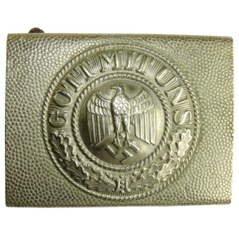 Fibbia della Wehrmacht in nichel con una rara variante dellaquila. Espenlaub militaria