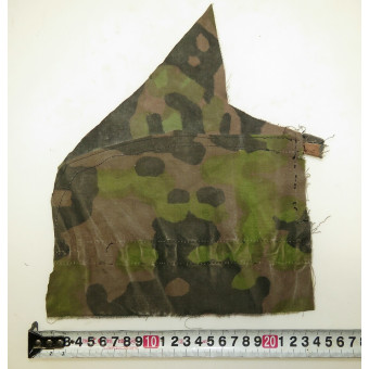 Frammento di camice mimetico Waffen-SS con riparazioni sul campo. Espenlaub militaria