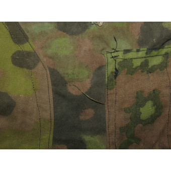 Frammento di uniforme mimetica delle Waffen-SS con riparazioni sul campo. Espenlaub militaria