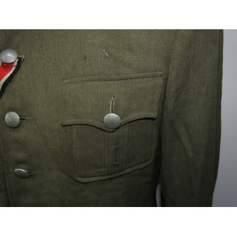 Tunica da ufficiale tedesco della Wehrmacht o delle Waffen-SS senza insegne. Espenlaub militaria
