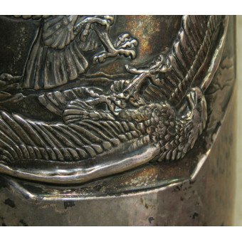 Calice dargento donore per pilota della Luftwaffe con ricerca del nome. Espenlaub militaria