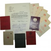 Set van RKKA ID documenten en onderscheidingen behoorde toe aan één persoon, Ests. Vernietigingsbataljon