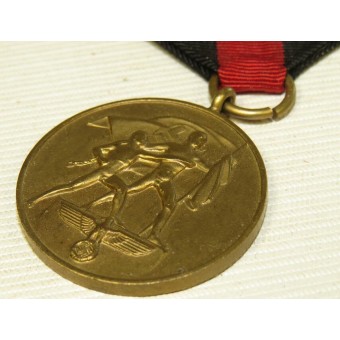 Terzo Reich Annessione di Czech- Medaille zur Erinnerung an den 1. Oktober 1938 Medaglia Commemorativa. Espenlaub militaria