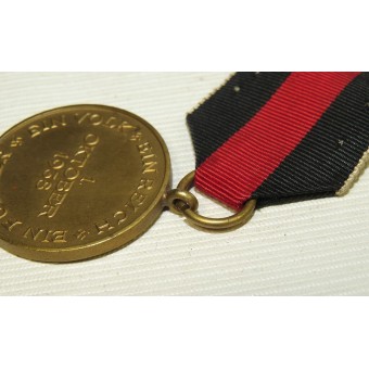 Tredje rikets annektering av Tjeckien- Medaille zur Erinnerung an den 1. Oktober 1938 Minnesmedalj. Espenlaub militaria