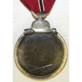 Medalla de tercera Reich para el combate en invierno en 1941-1942 años de Winterschlacht im Osten. Buen estado,. Espenlaub militaria