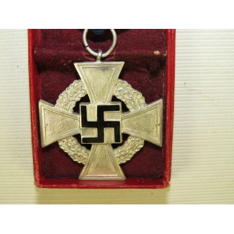 Cruz de servicio fiel durante 25 años al servicio Treuedienst Ehrenzeichen en Silber. 25 años de servicio. Espenlaub militaria