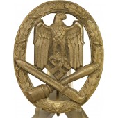 Tysk armé Wehrmacht Heer eller Waffen SS General assault badge - Allgemeine Sturmabzeichen. Försilvrad zink