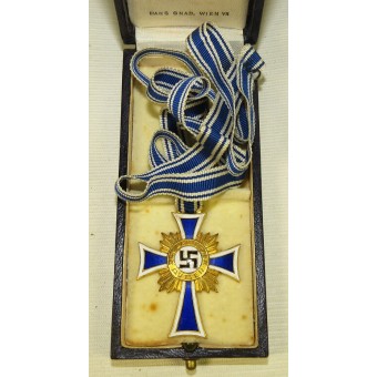 Gold Grade Mothers Cross/Ehrenkreuz der Deutschen Mutter i guld av Hans Gnad, Wien. Espenlaub militaria