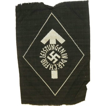 Placa de Aptitud HJ - Fuer Leistungen in der versión H. J. tela en la clase negro, negro. Espenlaub militaria