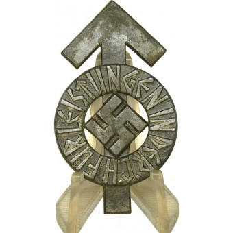 HJ Proficiency Badge - HJ Leistungsabzeichen Silver Grade, in zink. 140828. Espenlaub militaria