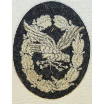 Luftwaffe Radio seconda del gestore Air Gunner Cloth Badge Macchina ricamato. Espenlaub militaria