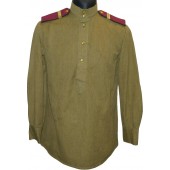 M 43 Red Army gymnasterka for enlisted personnel in rank of Infantry Efreytor with everyday shoulder boards