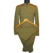 Major of artillery M43 set of  tunic and trousers, USA made wool
