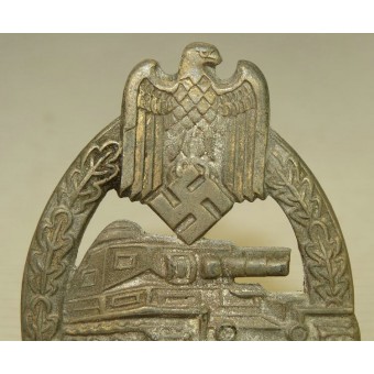 Tank Assault Badge by R. Souval / Panzerkampfabzeichen in Bronze silver class R.S marked. Espenlaub militaria