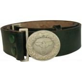 Third Reich Forestry official leather belt and buckle. Reichsforstbeamte