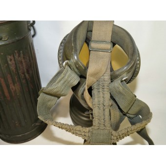 Waffen-SS ou Wehrmacht Heer / armée allemande avec gasmask bidon.. Espenlaub militaria