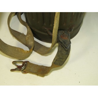 Waffen SS o Wehrmacht Heer fine guerra problema M 39 gasmask canestro. Espenlaub militaria