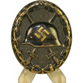Distintivo tedesco per ferite nere della Seconda Guerra Mondiale - ottone giallo, non marcato