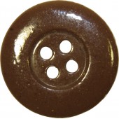 Knoop van het 3de Rijk, keramiek, bruin, 23 mm.