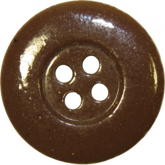 Tercero botón Reich, cerámica, marrón, 23 mm.. Espenlaub militaria