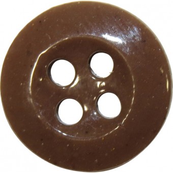 Botón marrón de cerámica, 14 mm.. Espenlaub militaria
