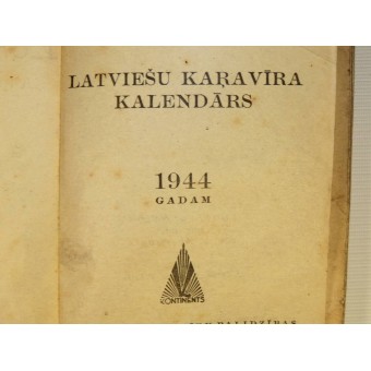 Journal-calendrier des volontaires lettons Waffen-SS, 1944. Espenlaub militaria
