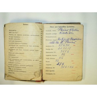 Diario-calendario del lettone Waffen SS volontariato 1944. Espenlaub militaria
