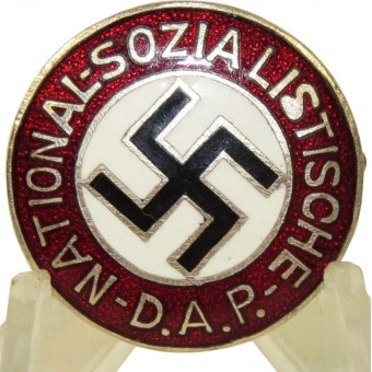 Tidigt NSDAP-emblem, GES.GESCH, emalj.. Espenlaub militaria