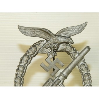 FLAK Luftwaffe distintivo, creatore di Adolf Scholze, Grunwald. Zinco. Espenlaub militaria