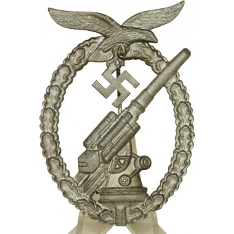 Flak Luftwaffe -merkki, valmistaja Adolf Scholze, Grunwald. Sinkki. Espenlaub militaria