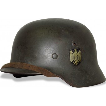 Tysk hjälm M 40 ET 66 enkel dekal Wehrmacht Heer. Espenlaub militaria