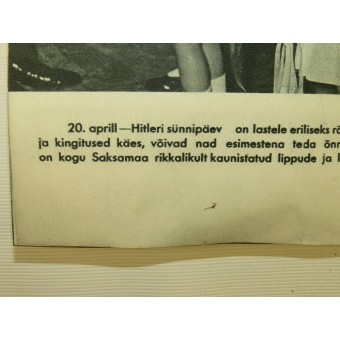Le magazine de propagande en Estonian, « Hitler et lenfant ». Espenlaub militaria