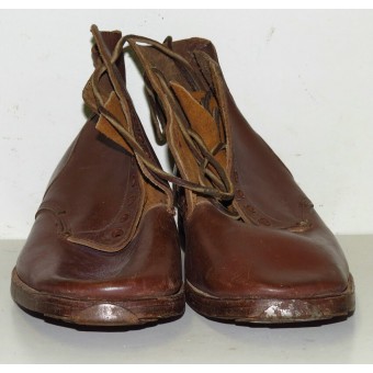 Sovjet Red Army Lend-Lease Lederen schoenen gemaakt van bruin leer. Munt.. Espenlaub militaria