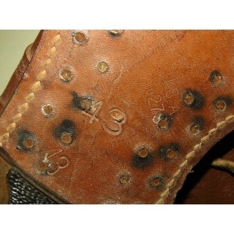 Sovjetiska röda arméns låneavtalsskor av brunt läder. Mint.. Espenlaub militaria