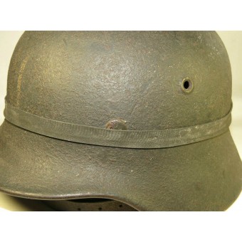 Резиновый обруч на немецкий шлем для крепления камуфляжа. Espenlaub militaria