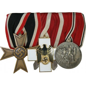 Medaljstång: Ehrenzeichen für Deutsche Volkspflege 3. Stufe. Espenlaub militaria